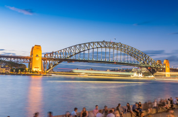 SYDNEY - NOVEMBER 6, 2015: Skyline of Sydney Harbour. Sydney att