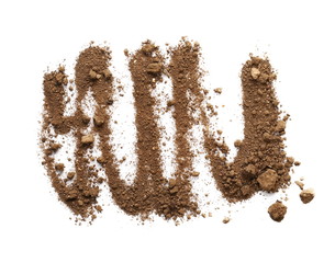 pile soil isolated on white background