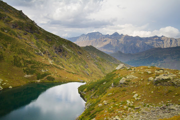 Naklejka premium Mountain lake in Abkhazia. Caucasus.