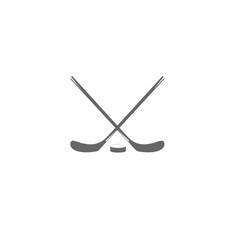 Washer for hockey. Stick hockey. The game of hockey. Minimalism. Sport icon. Vector