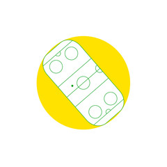 Arena for hockey. The game of hockey. Minimalism. Sport icon. Vector