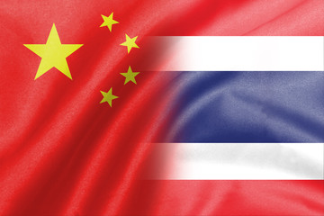 half china and thai flag