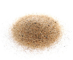 pile sand isolated on white background