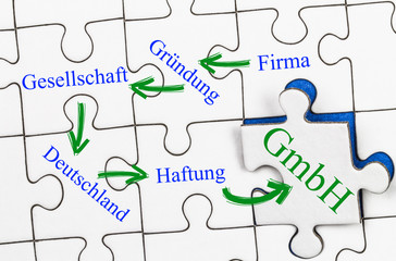 GmbH Konzept auf Puzzle