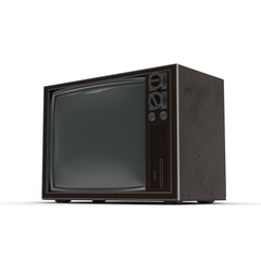 Old TV isolated on white 3D Illustration