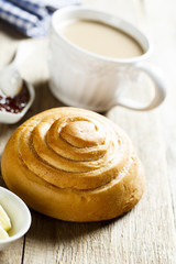 Fresh bun for breakfast