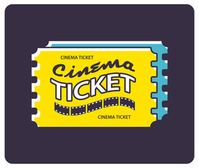 Cinema tickets icon.
