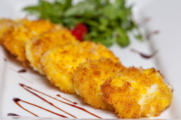 nuggets on white plate