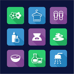 Spa Icons Flat Design