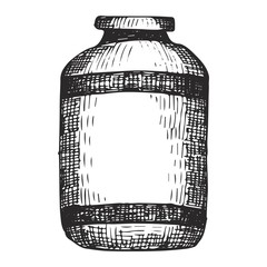 jar drawing on a white background