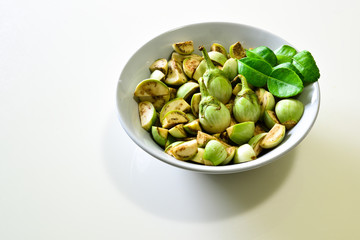 Thai Eggplant and the Kaffir Lime Leaf, Raw Thai Food