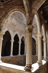 Courtyard of the old monastery with arcades