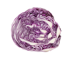 Red cabbage in cross section