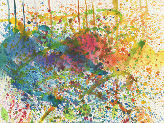 Abstract watercolor with blots