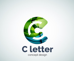 Vector C letter concept logo template
