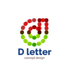 Fototapeta premium Vector letter concept logo template, abstract business icon