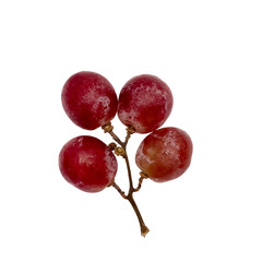 Four red grapes