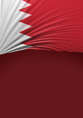 flag Bahrain Seal, Bahraini Flag (3D Render)