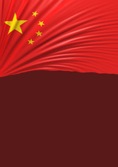 Abstract 3D China Flag, Chinese Colors (3D Render)