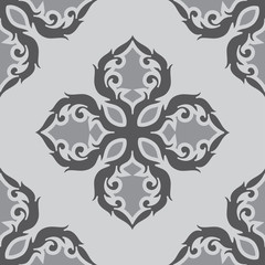 Black and white ornament pattern