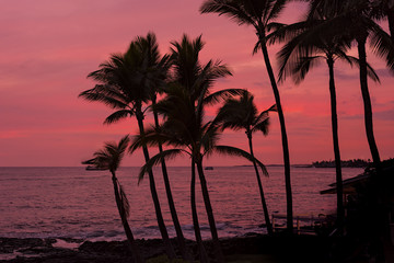 Obraz na płótnie Canvas Kona sunset Big Island Hawaii