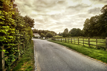 Fototapeta na wymiar Beautiful English countryside. Stunning landscape over English c