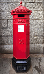 Traditional post box in London