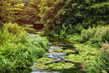 Beautiful English countryside. Stunning landscape over English c