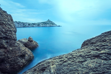 Minimalist Seascape. Coastal Sunrise.