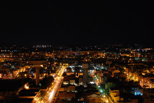 Night lights in the city