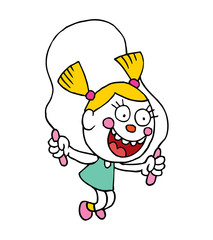 little girl jumping rope