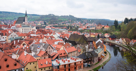 Fototapeta na wymiar Cityscape of Cesky Krumlov, Czech Republic