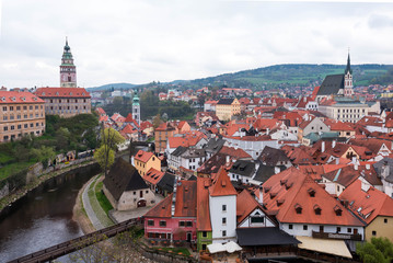 Fototapeta premium Cityscape of Cesky Krumlov, Czech Republic