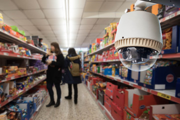 Security camera monitoring in super market