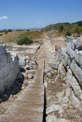 Driveway to the archaeological site of Norba city