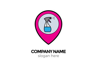 liquid sprayer vetor logo