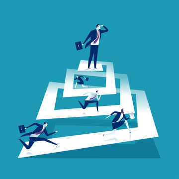 Success. Way up. Business vector illustration