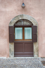 Medieval wooden door