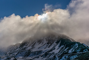 Sunrise on the Parpaner Rothorn mountain peak in the Alps - 6