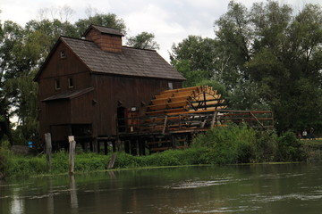 Water mill in Jelka, on Little Danube river, Slovakia