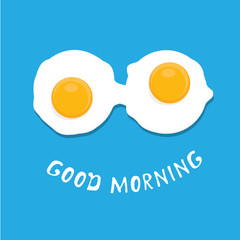 Fried Egg vector . good morning concept.
