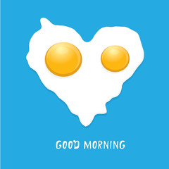 Fried Egg vector . good morning concept.