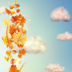 Naklejka na ściany i meble Autumn Concept Background. EPS 10