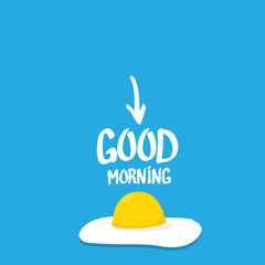 Fried Egg vector . good morning concept.