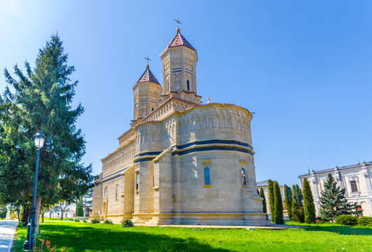 Monastery in Cetatuia Iasi town, religious building of Christianity in  Romania, Eastern Europe