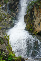 Kamyshlinsky waterfall on Altai Mountains