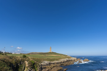 Fototapeta na wymiar Torre de Hercules (La Coruña, España).