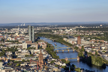 Obraz premium panorama of Frankfurt am Main with skyscrapers