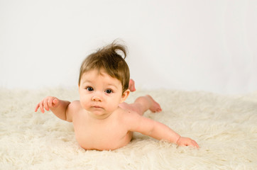 adorable baby girl naked