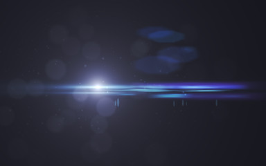 Lens Flare dusty blue lightstreaks